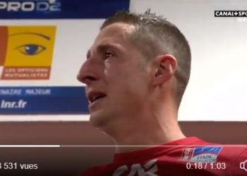 Vidéo: Maxime Petitjean en pleur pour le dernier match de sa carrière