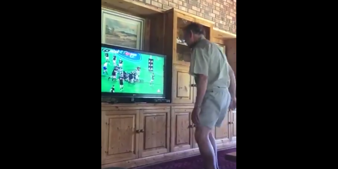 (Vidéo) Quand un supporter des Springboks regarde la dernière minute de Nouvelle-Zélande / Afrique du Sud…