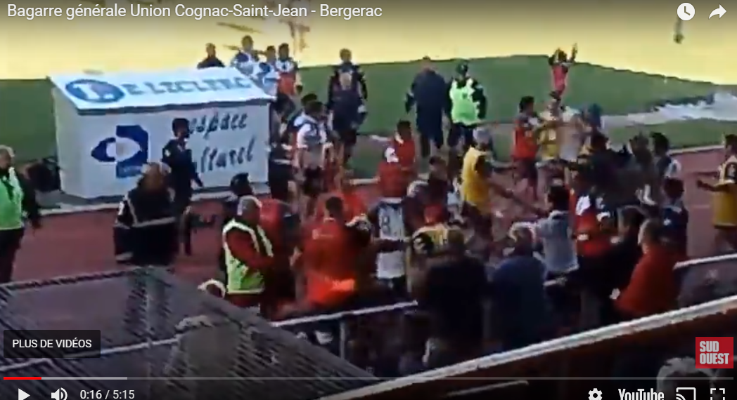 Vidéo: Impressionnante bagarre générale lors d’un match de Fédérale 1 !