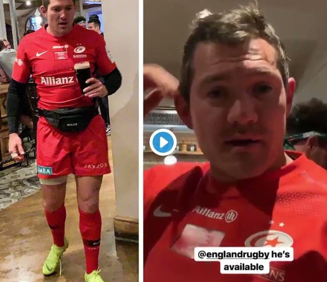 INSOLITE – Alex Goode toujours en tenue complète des Saracens 24h après sa victoire Européenne