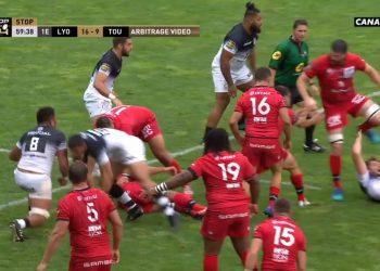 VIDÉO : Le Lyonnais Loann Goujon auteur d’un vilain geste contre Toulouse
