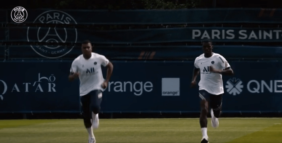 Retrouvez des extraits de l’entraînement auprès de Mbappé et Wijnaldum